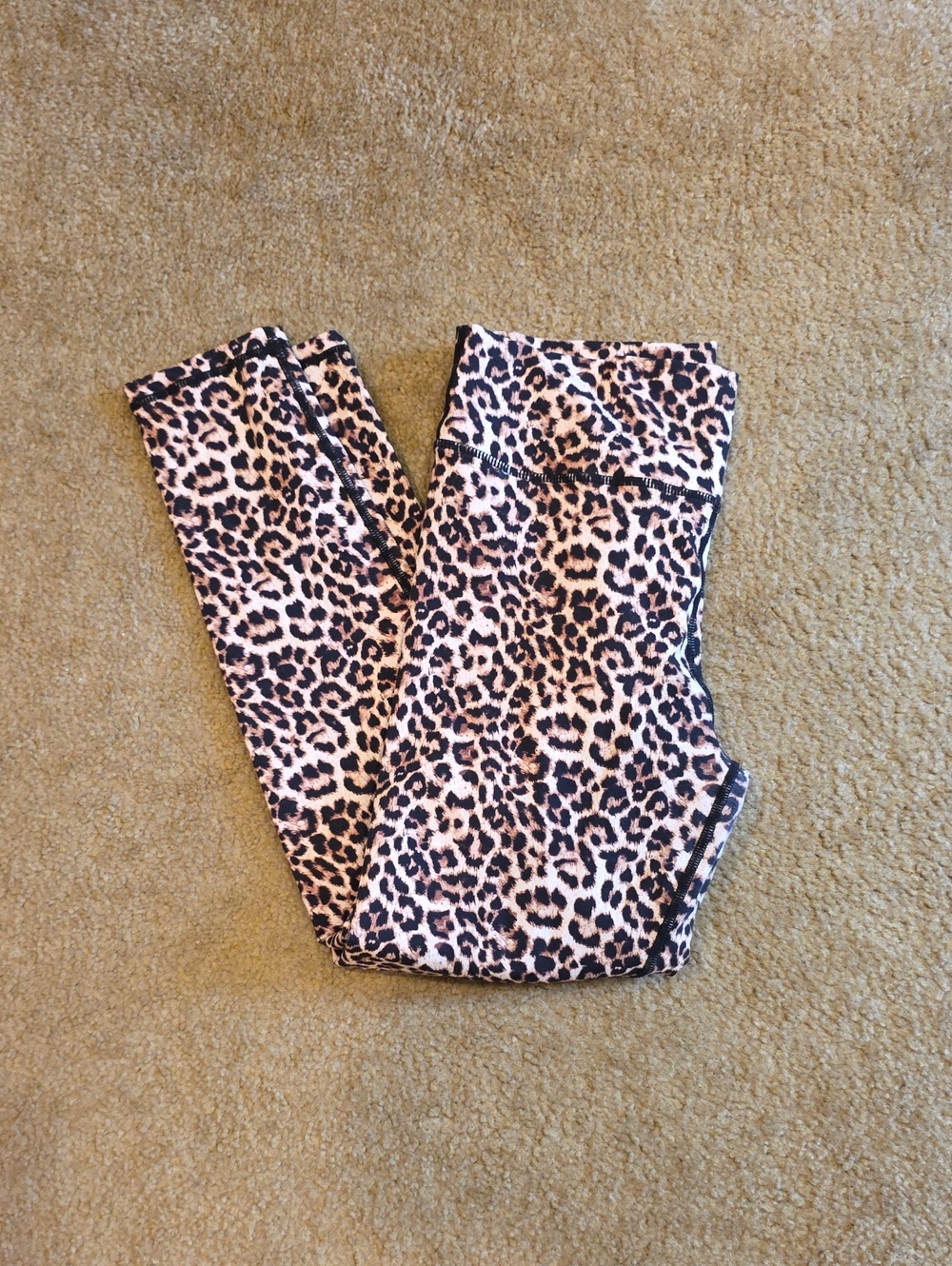 Zyia Active Women's Leopard Print Scrunch Back Leggings - Brown/Black